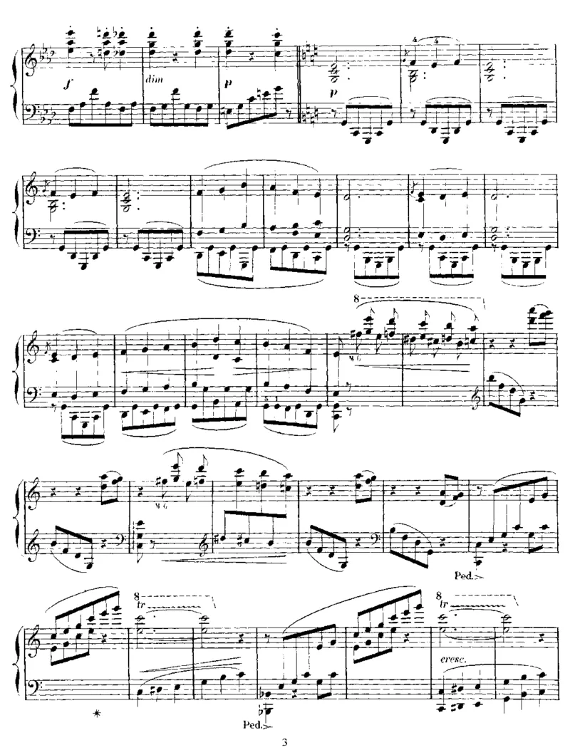 新婚蛋糕WeddingCake,Op76_一万首著名钢琴曲谱哈农贝多芬合集视频教学电子版高清无水印可打印_1古典钢琴知名音乐家谱_圣桑钢琴谱全集