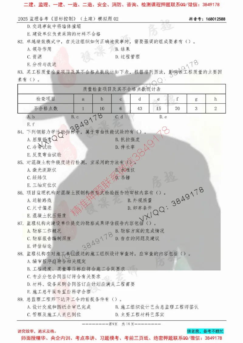 模拟试卷02-最低要求120分_监理工程师_2025监理工程师_2025年监理工程师SVIP_2025年监理土建控制SVIP_05-考前密训✿央企特训✿机构普押