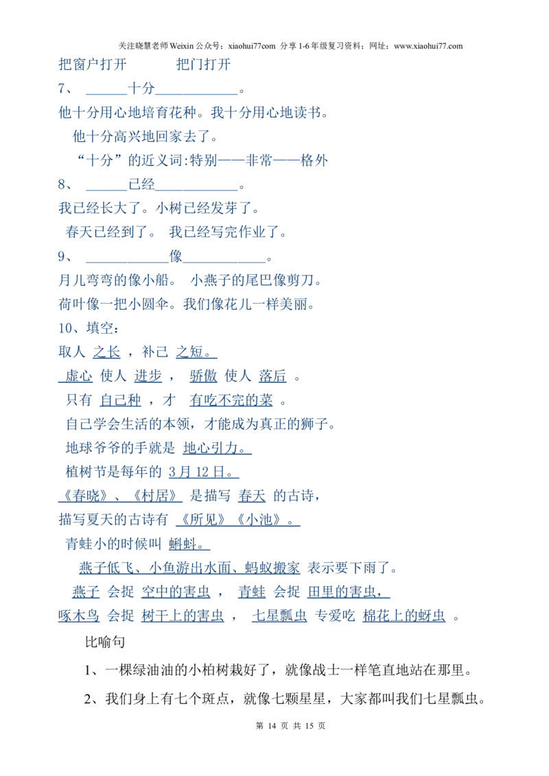 小学一年级语文全(上、下)册复习提纲_小学1-6年级全部试卷_语文_一年级_3-6-1、小学一年级语文上册_3-6-1-1、复习、知识点、归纳汇总_通用