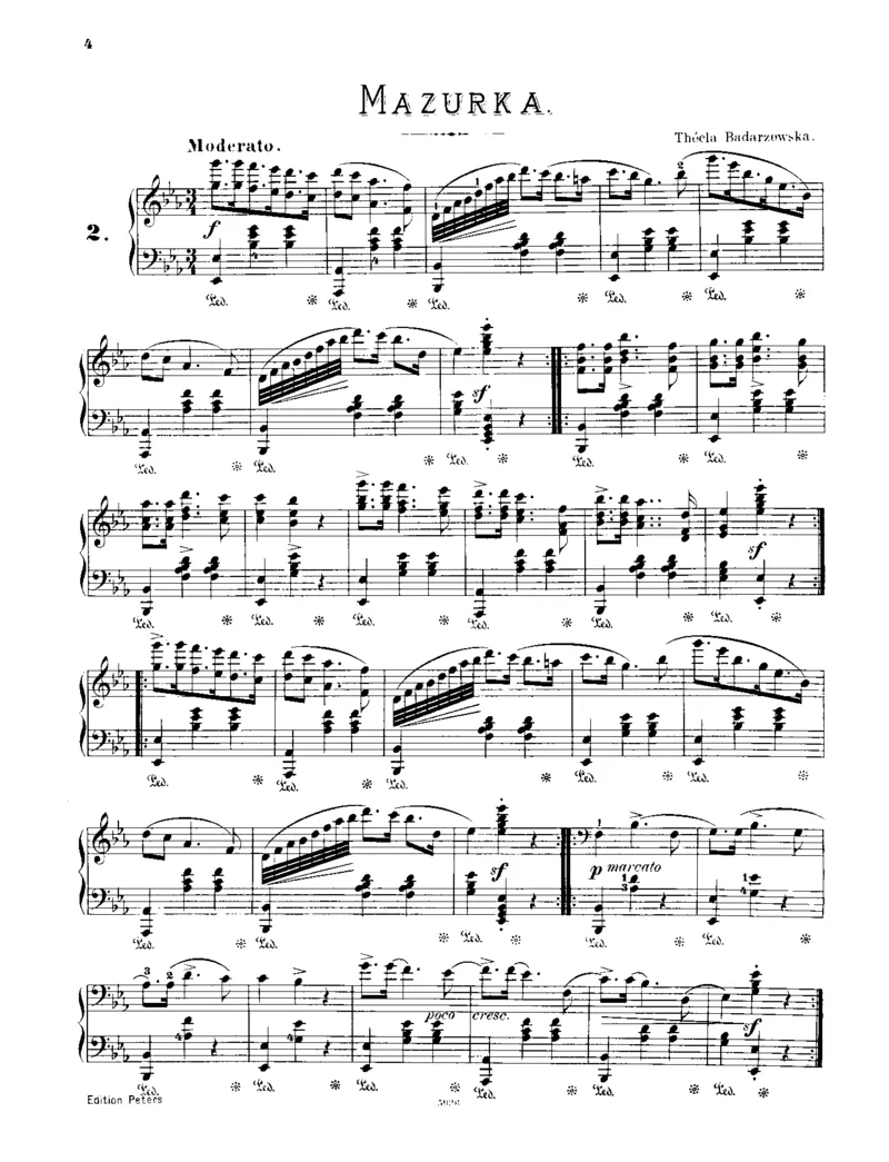 玛祖卡_一万首著名钢琴曲谱哈农贝多芬合集视频教学电子版高清无水印可打印_1古典钢琴知名音乐家谱_巴达捷芙斯卡钢琴谱全集