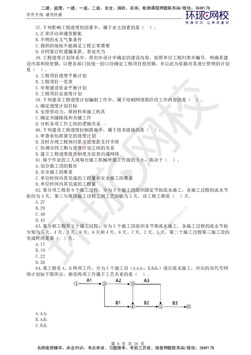 第2讲万人模考二_监理工程师_2025监理工程师_2025年监理工程师SVIP_2025年监理土建控制SVIP_03-习题精析✿实战特训✿模考通关_25-控制《万人模考班》李娜HQ推荐