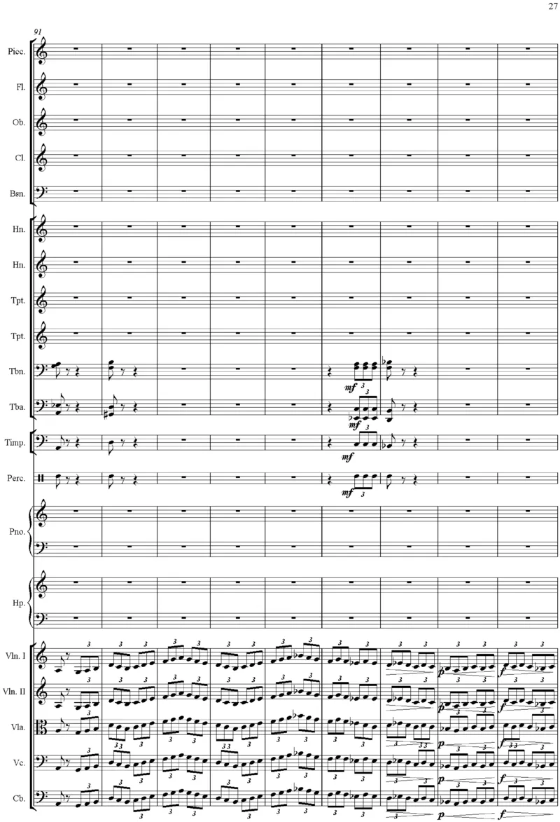 吕其明：管弦乐作品《红旗颂》总谱完整版_一万首著名钢琴曲谱哈农贝多芬合集视频教学电子版高清无水印可打印_08名曲总谱合集