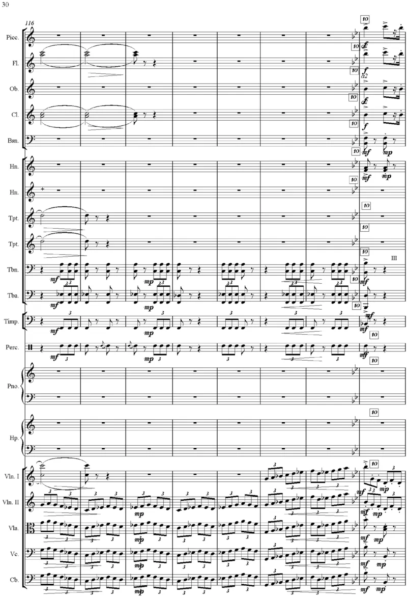 吕其明：管弦乐作品《红旗颂》总谱完整版_一万首著名钢琴曲谱哈农贝多芬合集视频教学电子版高清无水印可打印_08名曲总谱合集