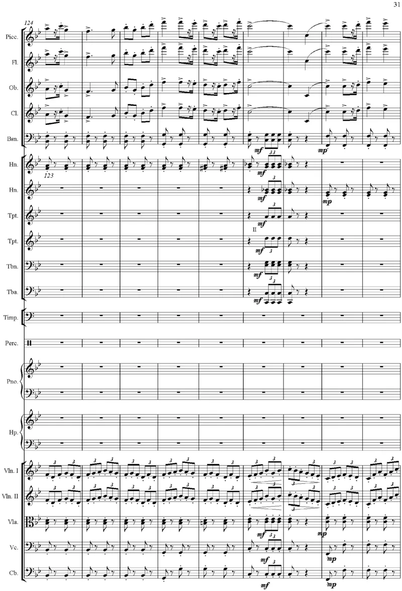 吕其明：管弦乐作品《红旗颂》总谱完整版_一万首著名钢琴曲谱哈农贝多芬合集视频教学电子版高清无水印可打印_08名曲总谱合集