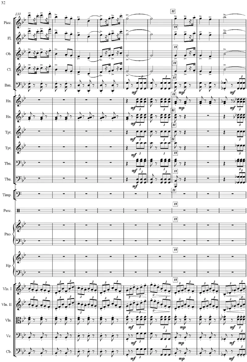 吕其明：管弦乐作品《红旗颂》总谱完整版_一万首著名钢琴曲谱哈农贝多芬合集视频教学电子版高清无水印可打印_08名曲总谱合集