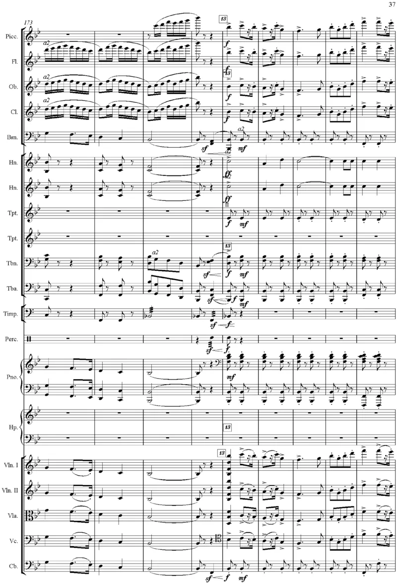 吕其明：管弦乐作品《红旗颂》总谱完整版_一万首著名钢琴曲谱哈农贝多芬合集视频教学电子版高清无水印可打印_08名曲总谱合集