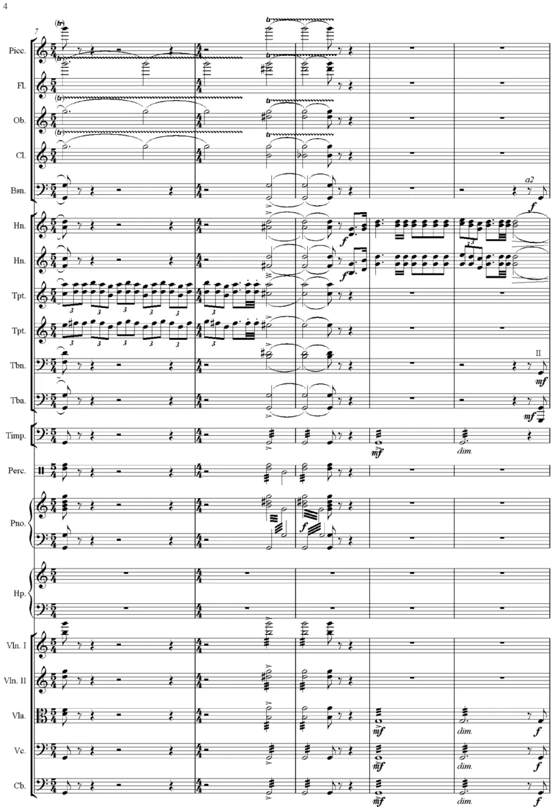 吕其明：管弦乐作品《红旗颂》总谱完整版_一万首著名钢琴曲谱哈农贝多芬合集视频教学电子版高清无水印可打印_08名曲总谱合集