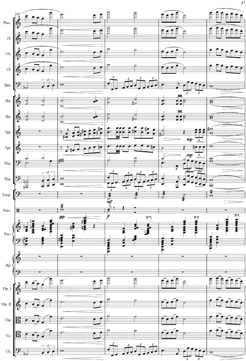 吕其明：管弦乐作品《红旗颂》总谱完整版_一万首著名钢琴曲谱哈农贝多芬合集视频教学电子版高清无水印可打印_08名曲总谱合集