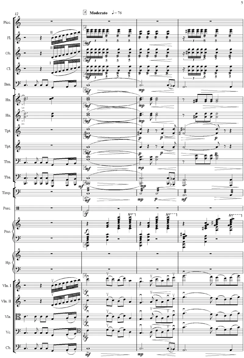 吕其明：管弦乐作品《红旗颂》总谱完整版_一万首著名钢琴曲谱哈农贝多芬合集视频教学电子版高清无水印可打印_08名曲总谱合集