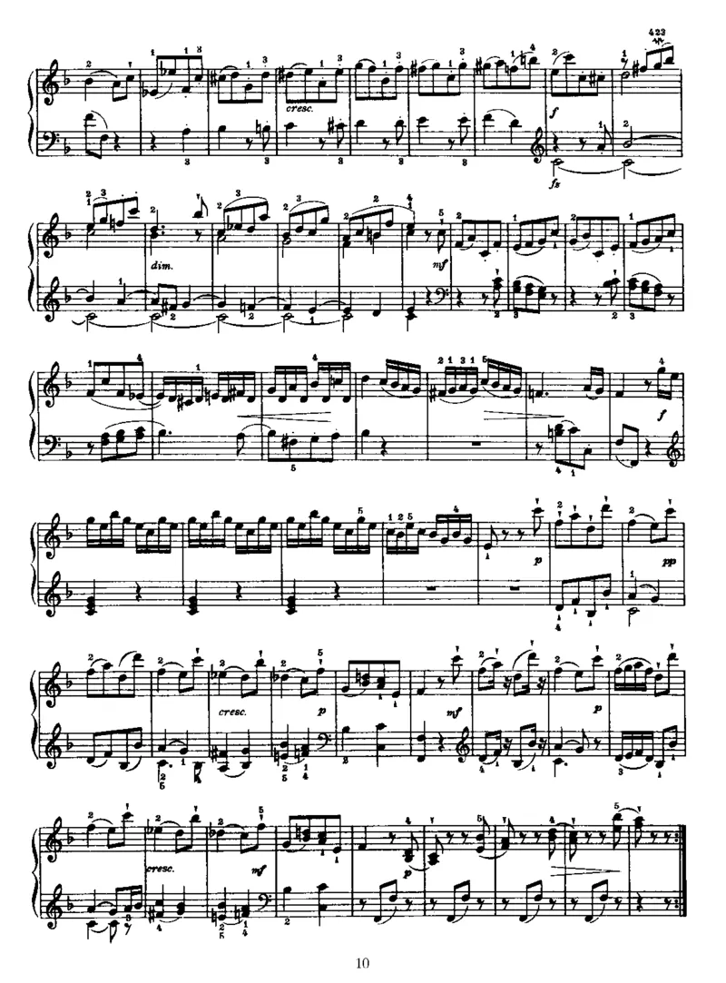 海顿奏鸣曲No_23_in_F_一万首著名钢琴曲谱哈农贝多芬合集视频教学电子版高清无水印可打印_1古典钢琴知名音乐家谱_海顿钢琴谱全集