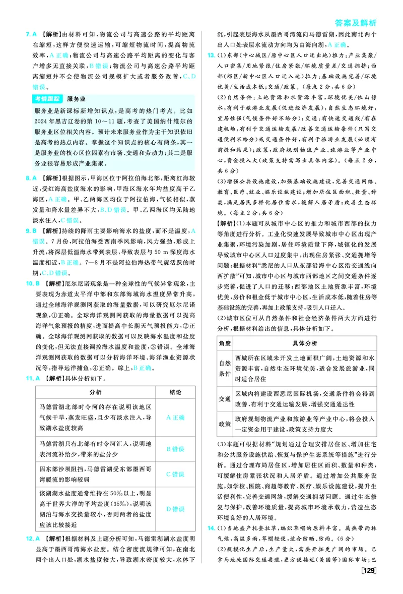 第二单元_地理_高中必刷题地理区域_答案区域地理