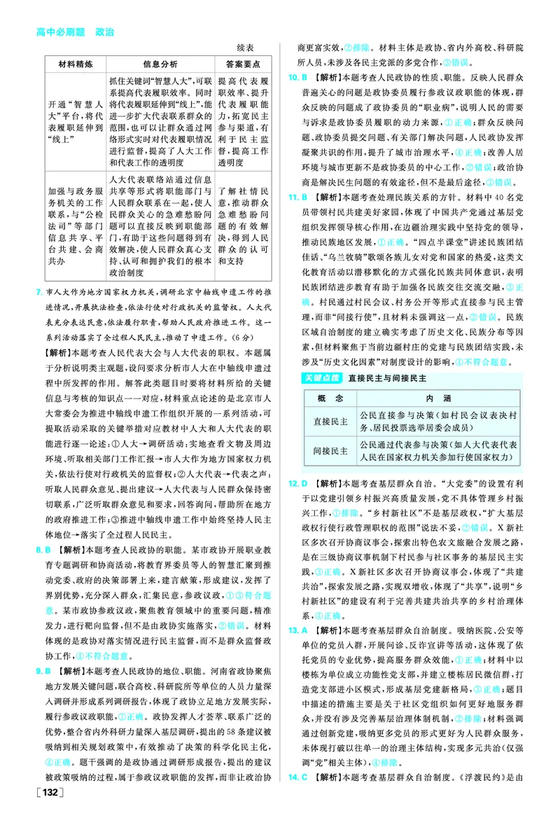 第二单元高考强化_2026版高中必刷题_政治_2026春高中必刷题政治必修3_答案政治必修3