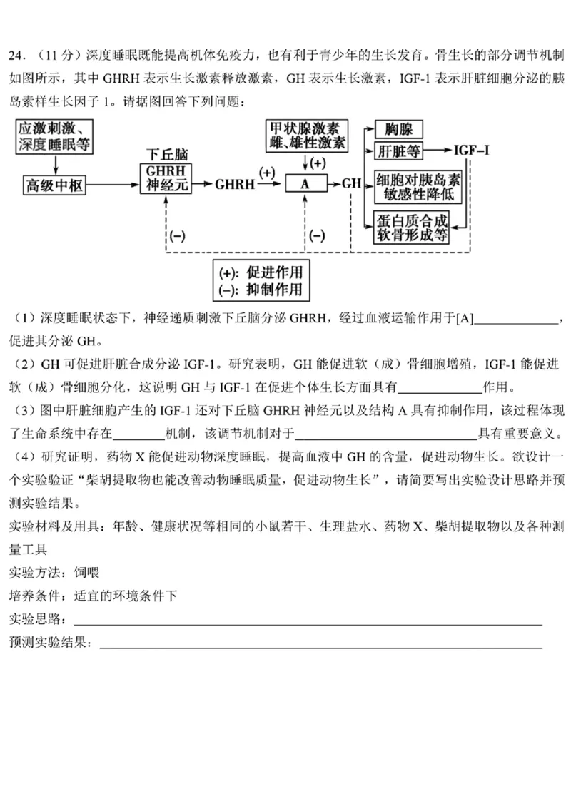 黑龙江省哈尔滨市第九中学校2023-2024学年高三下学期开学考试生物(1)_2024年2月_022月合集_2024届黑龙江省哈尔滨市第九中学校高三下学期开学考试