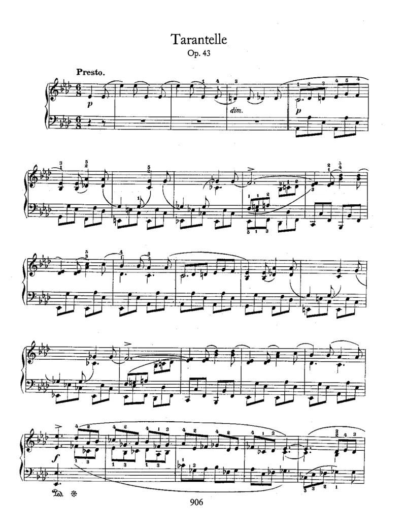 塔兰塔拉,Op43_一万首著名钢琴曲谱哈农贝多芬合集视频教学电子版高清无水印可打印_1古典钢琴知名音乐家谱_肖邦钢琴谱全集