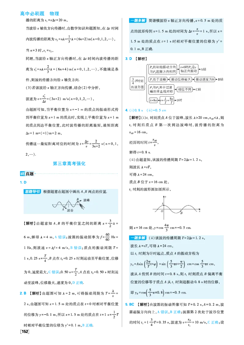 2025秋高中必刷题物理RJ版选修1解析册_2026版高中必刷题_物理_2026版高中必刷题物理人教版_2026版高中必刷题物理选修一人教版