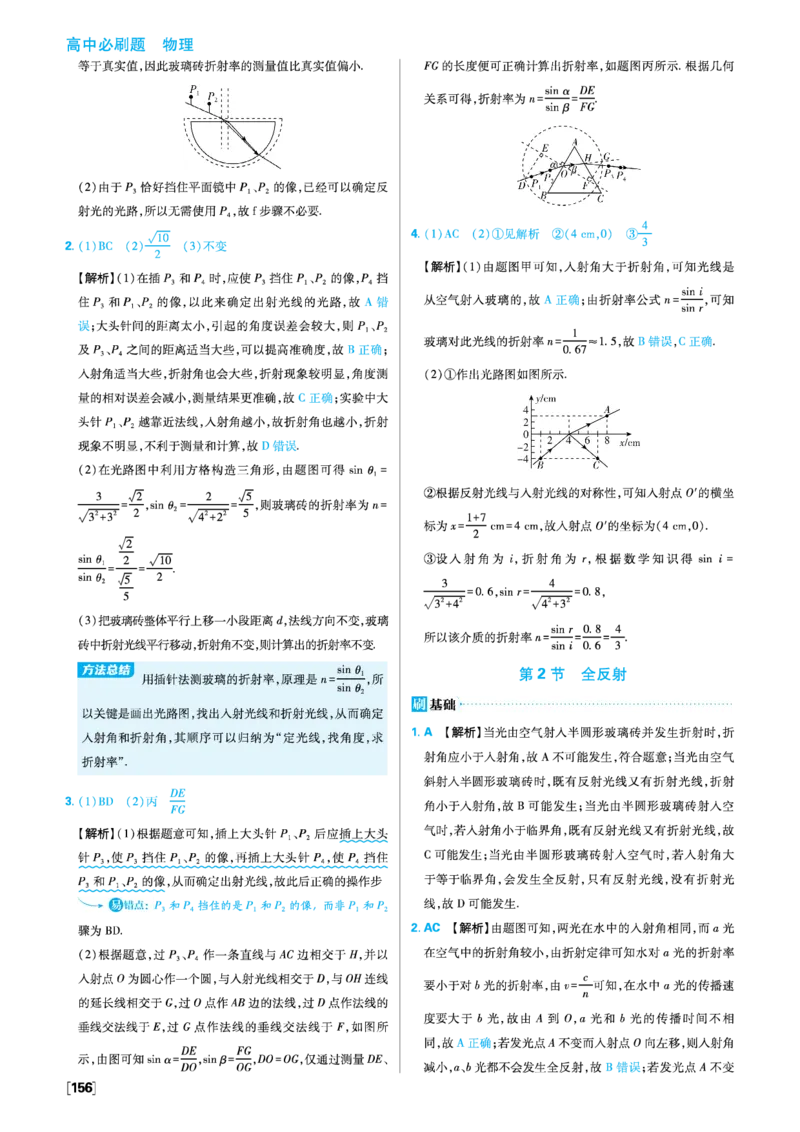 2025秋高中必刷题物理RJ版选修1解析册_2026版高中必刷题_物理_2026版高中必刷题物理人教版_2026版高中必刷题物理选修一人教版