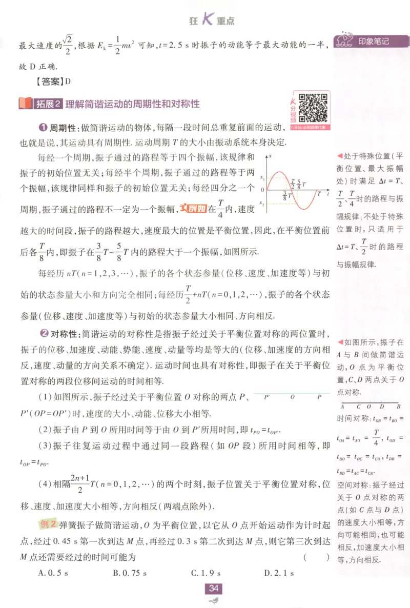 狂K重点_2026版高中必刷题_物理_2026版高中必刷题物理鲁科版_高中必刷题物理选修一LK