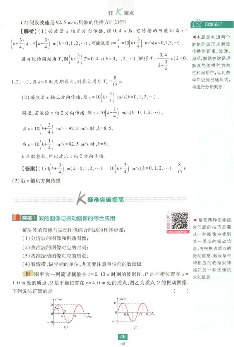 狂K重点_2026版高中必刷题_物理_2026版高中必刷题物理鲁科版_高中必刷题物理选修一LK
