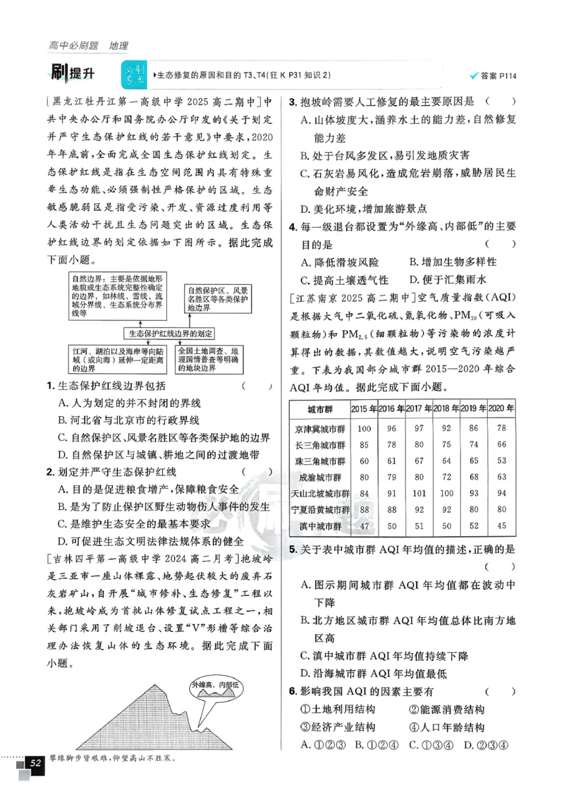 主书地理选修3_地理_2026版高中必刷题地理《人教》_2026春高中必刷题地理选修3RJ