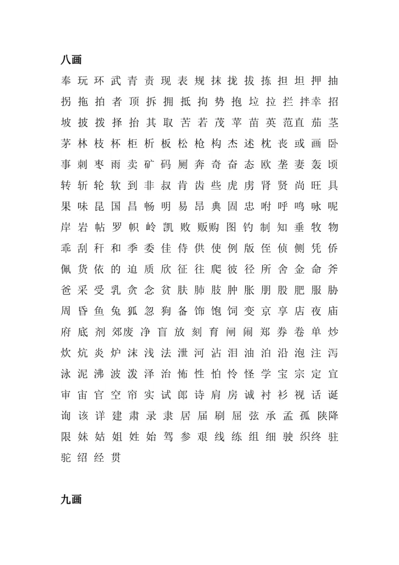 小学生常用汉字表2500字_小学1-6年级全部试卷_语文_六年级_3-11-2、小学六年级语文下册_3-11-2-1、复习、知识点、归纳汇总_部编（人教）版