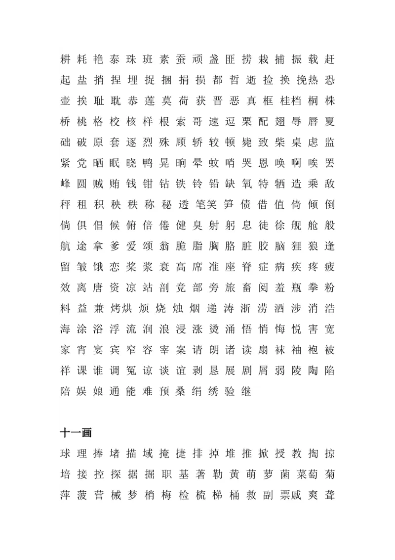 小学生常用汉字表2500字_小学1-6年级全部试卷_语文_六年级_3-11-2、小学六年级语文下册_3-11-2-1、复习、知识点、归纳汇总_部编（人教）版