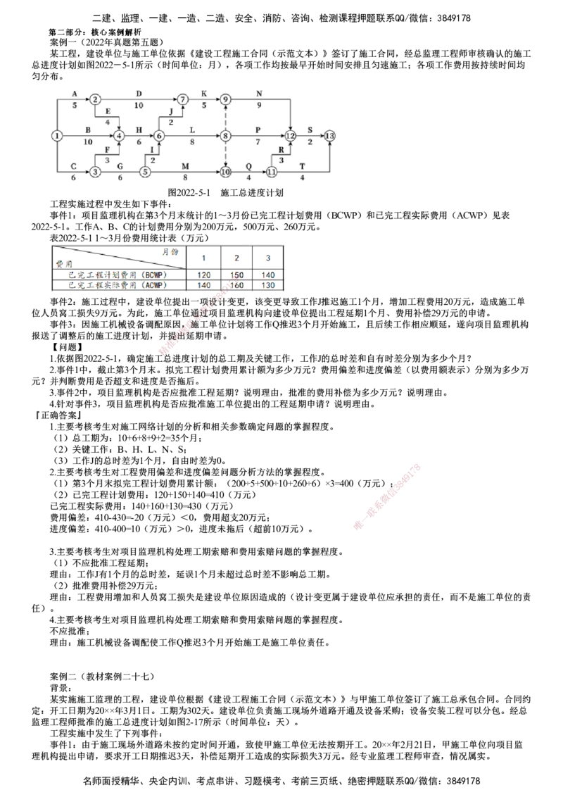 第03讲　网络计划案例分析（一）_监理工程师_2025监理工程师_2025年监理工程师SVIP_2025年监理土建案例SVIP_02-基础精讲✿高端面授✿深度强化_专题五　进度控制