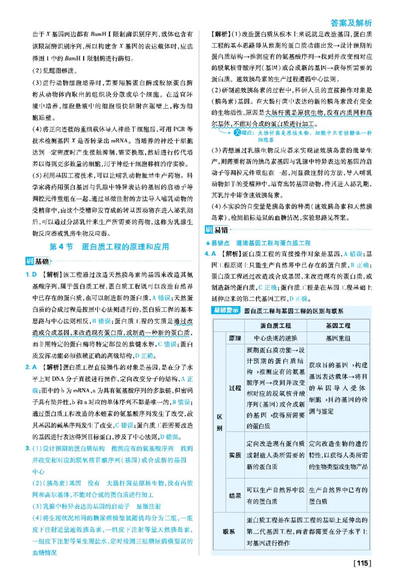 第3章基因工程_生物_2026版高中必刷题生物人教版_2026春高中必刷题生物选修3RJ_答案生物选修三
