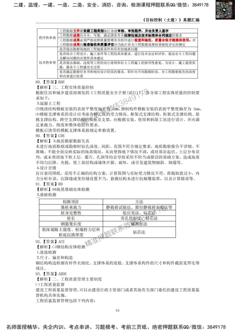 监理工程师《建设工程目标控制（土木建筑工程）》真题汇编（2022-2024）.._监理工程师_2025监理工程师_2025年监理工程师SVIP_2025年监理土建控制SVIP
