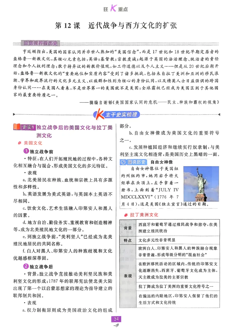 狂k重点历史选修3_历史_2026春高中必刷题历史选修3RJ