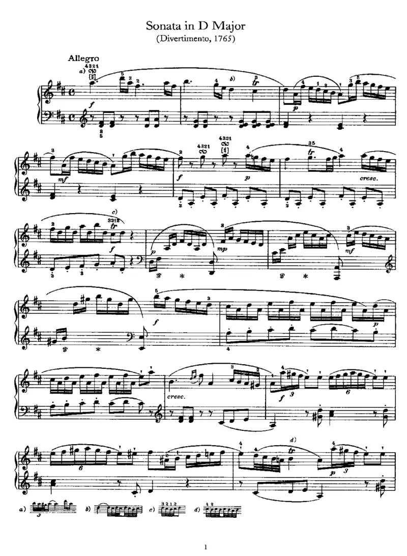 海顿奏鸣曲No.4_一万首著名钢琴曲谱哈农贝多芬合集视频教学电子版高清无水印可打印_1古典钢琴知名音乐家谱_海顿钢琴谱全集