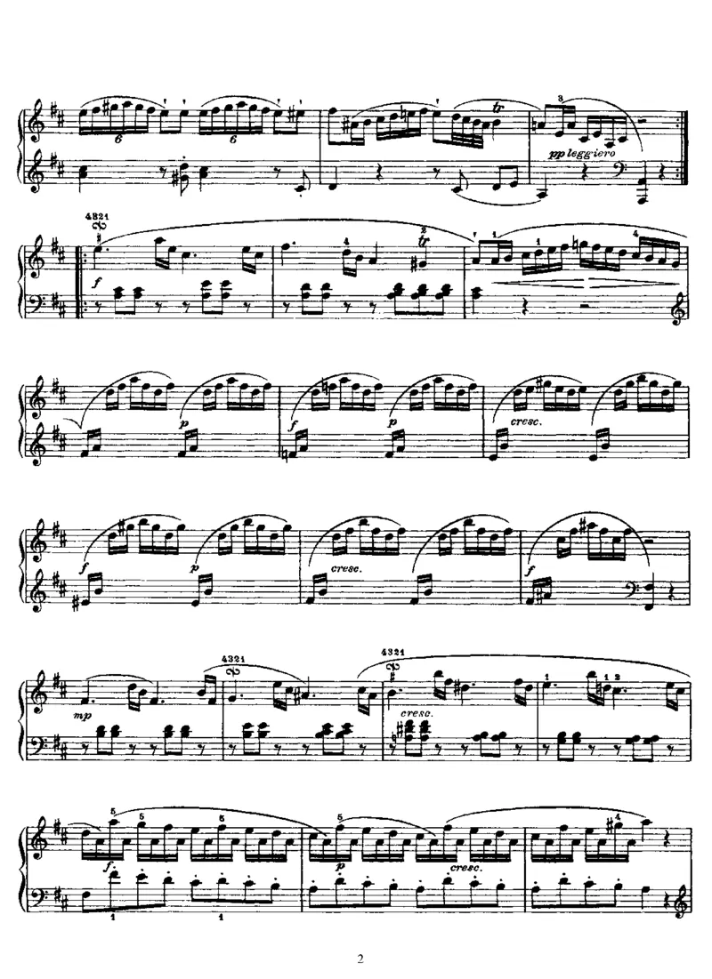 海顿奏鸣曲No.4_一万首著名钢琴曲谱哈农贝多芬合集视频教学电子版高清无水印可打印_1古典钢琴知名音乐家谱_海顿钢琴谱全集