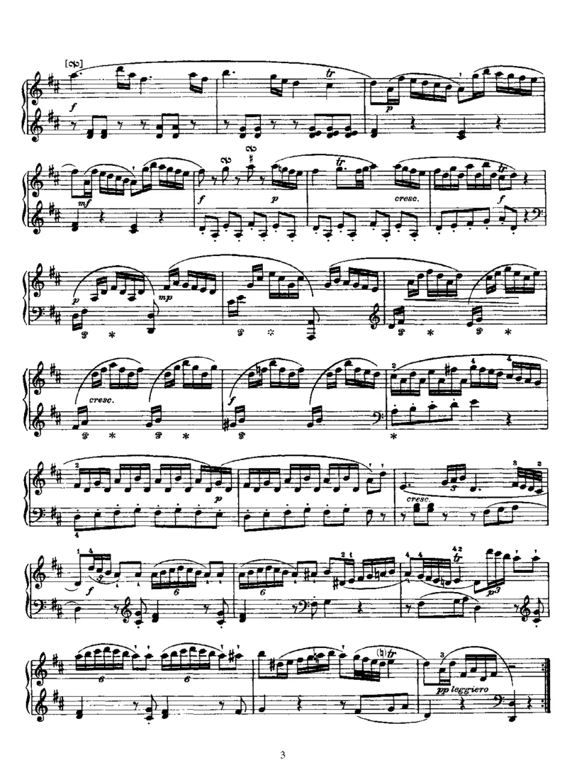 海顿奏鸣曲No.4_一万首著名钢琴曲谱哈农贝多芬合集视频教学电子版高清无水印可打印_1古典钢琴知名音乐家谱_海顿钢琴谱全集