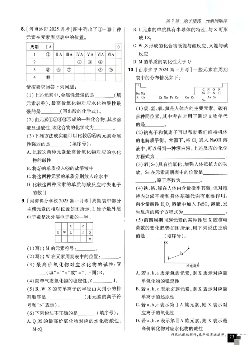 主树化学必修2LK-2_化学_2026版高中必刷题化学《鲁科》_26春化学-鲁科-必修二