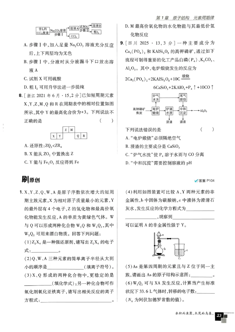 主树化学必修2LK-2_化学_2026版高中必刷题化学《鲁科》_26春化学-鲁科-必修二