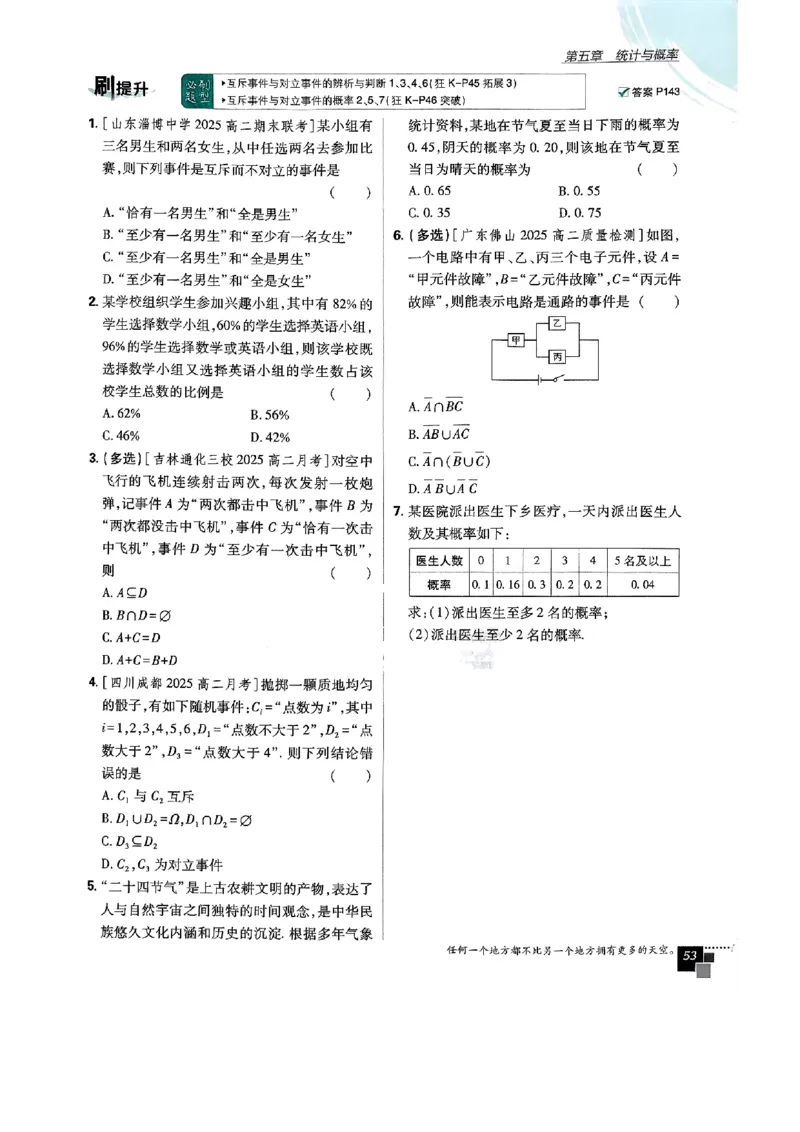 2026版高中必刷题数学RJB必修2_数学_2026版高中必刷题数学《人教B版》_2026版高中必刷题数学必修二人教B版