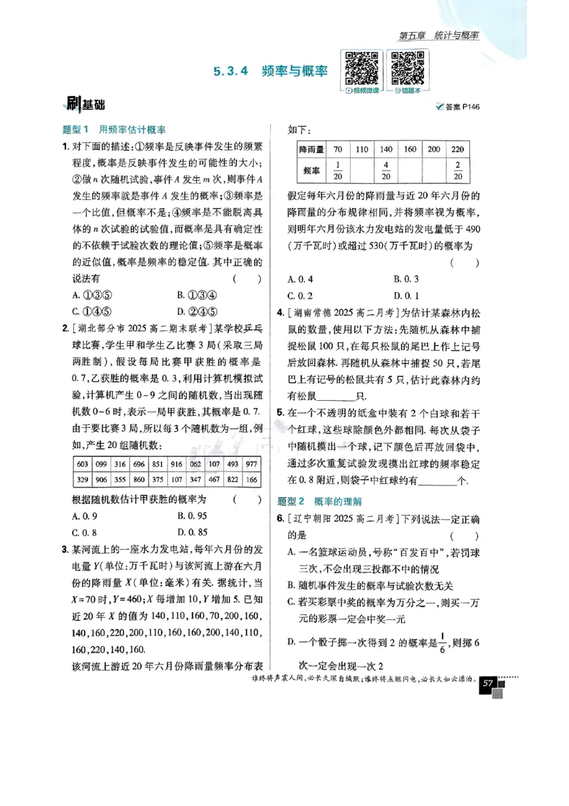 2026版高中必刷题数学RJB必修2_数学_2026版高中必刷题数学《人教B版》_2026版高中必刷题数学必修二人教B版