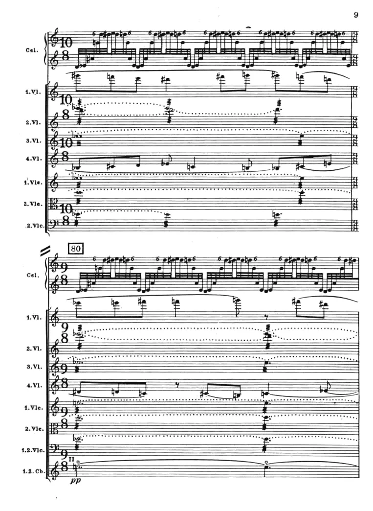 巴托克为弦乐、打击乐与钢片琴而作的音乐单开版总谱_一万首著名钢琴曲谱哈农贝多芬合集视频教学电子版高清无水印可打印_08名曲总谱合集