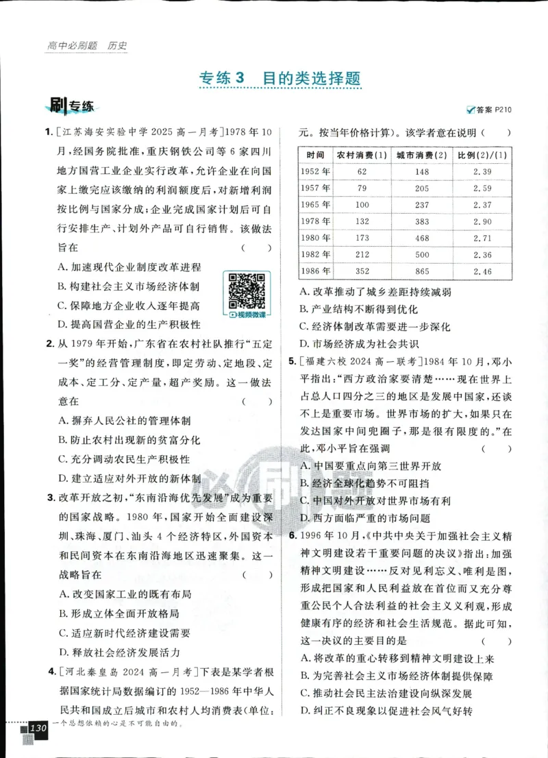 高中必刷题历史必修上人教答案狂k都在里面了_历史_2026高中必刷题历史必修上RJ