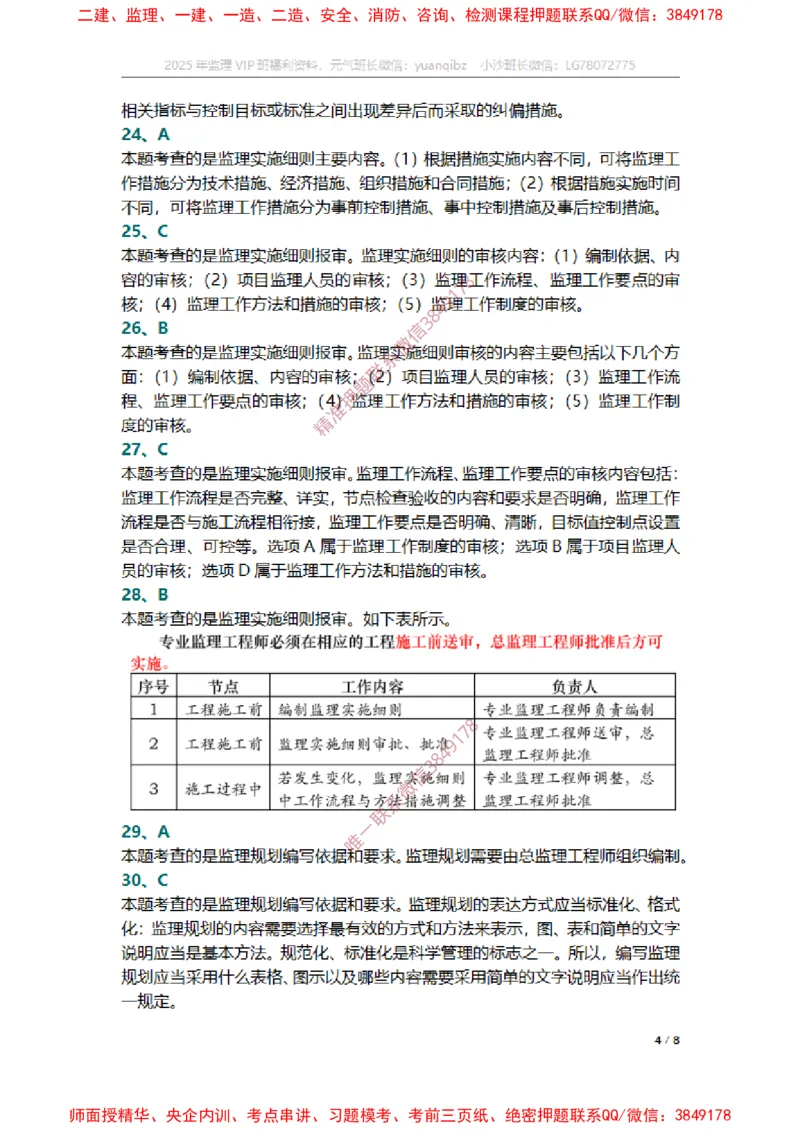 监理概论第七章章节题参考答案_监理工程师_2025监理工程师_2025年监理工程师SVIP_2025年监理概论法规SVIP_01-精华文档✿电子教材✿历年真题_14-法规《章节真题集》SMR