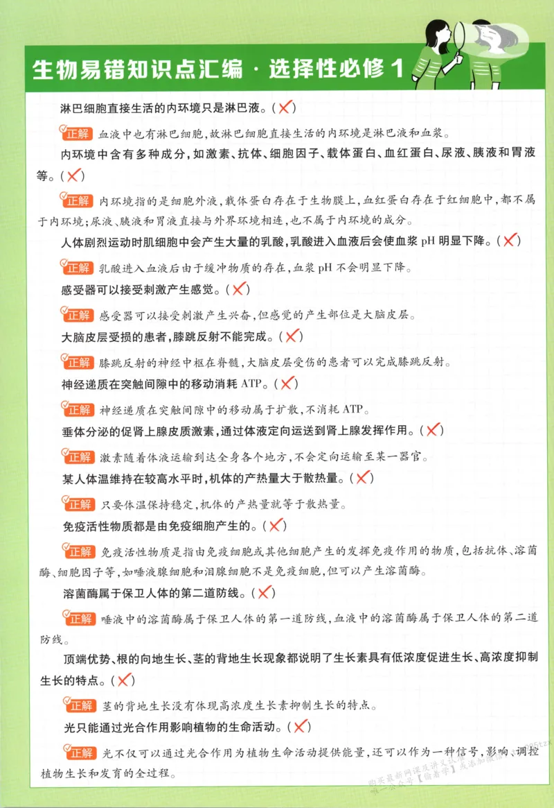 狂K重点_生物_2026版高中必刷题生物人教版_2026版高中必刷题生物选修1RJ(1)