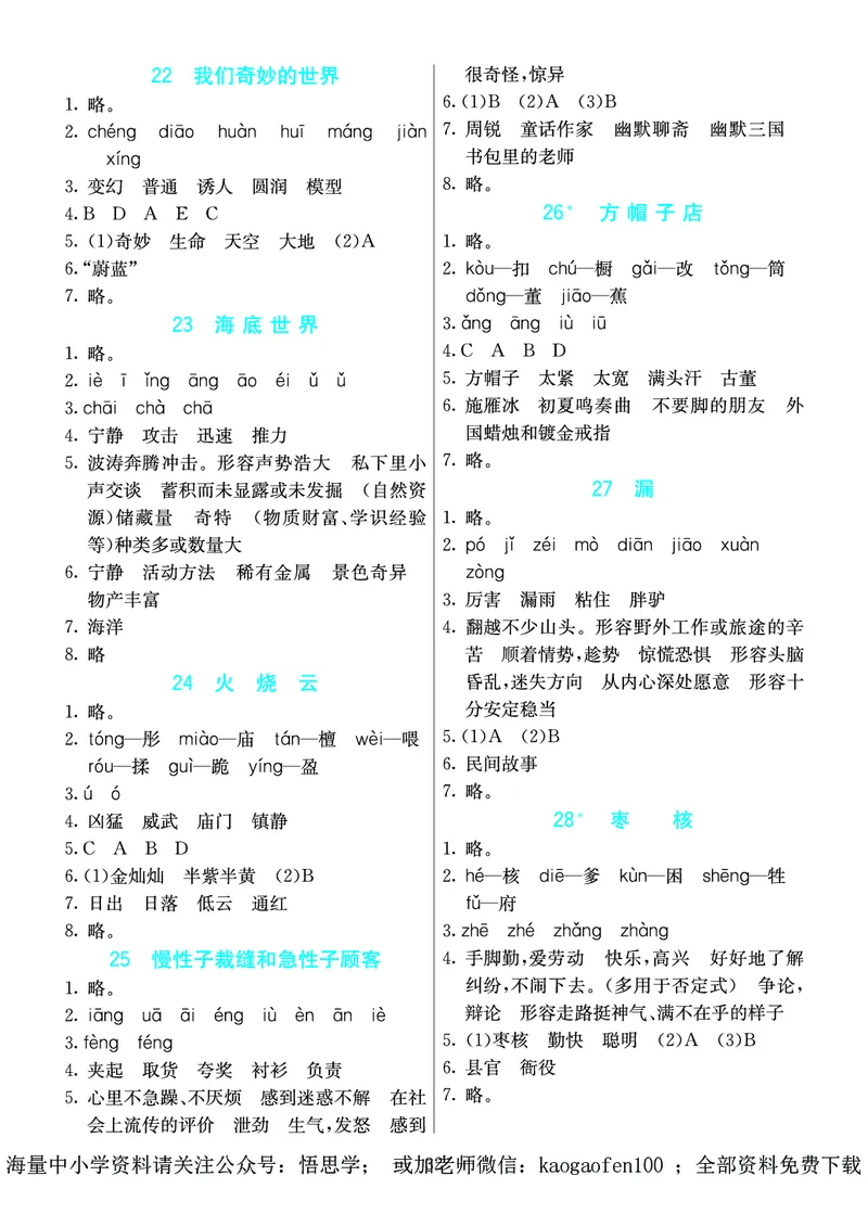 小学三年级下册-部编版语文语文全册预习卡_小学1-6年级全部试卷_语文_三年级_3-8-2、小学三年级语文下册_3-8-2-1、学习资料、复习、知识点、归纳汇总_部编版