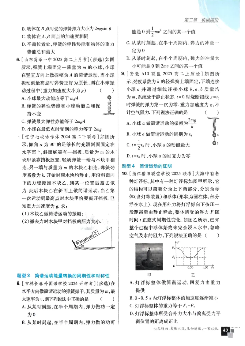 2025秋高中必刷题物理RJ版选修1_2026版高中必刷题_物理_2026版高中必刷题物理人教版_2026版高中必刷题物理选修一人教版