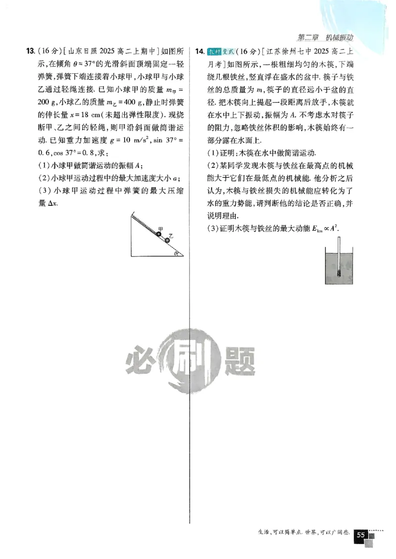 2025秋高中必刷题物理RJ版选修1_2026版高中必刷题_物理_2026版高中必刷题物理人教版_2026版高中必刷题物理选修一人教版