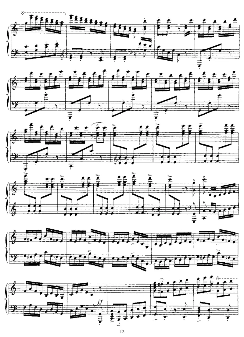 奥弗涅狂想曲,Op73_一万首著名钢琴曲谱哈农贝多芬合集视频教学电子版高清无水印可打印_1古典钢琴知名音乐家谱_圣桑钢琴谱全集