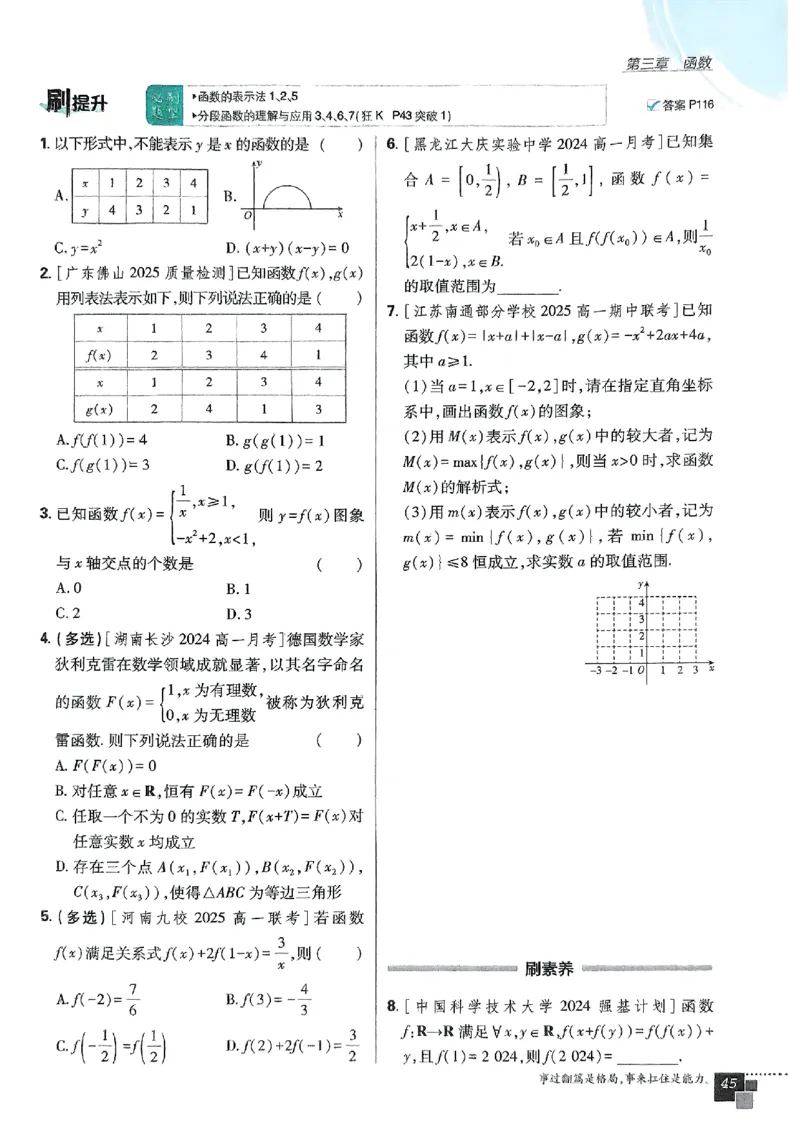 高中必刷题人教数学_数学_2026版高中必刷题数学《人教B版》_2026版高中必刷题数学必修一人教B版