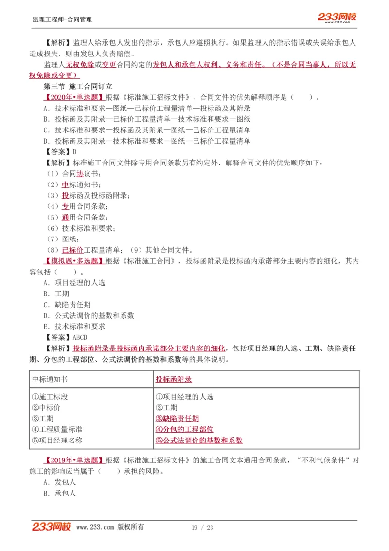 唐忍-2025年监理工程师-合同管理-习题班-第4-5章第6章（1-3节）_监理工程师_2025监理工程师_2025年监理工程师SVIP_2025年监理合同管理SVIP_03-习题精析✿实战特训✿模考通关_讲义