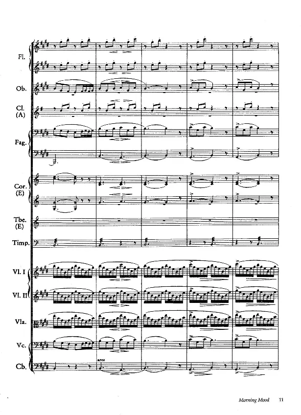 格里格培尔&middot;金特组曲No.1_Op.46总谱_一万首著名钢琴曲谱哈农贝多芬合集视频教学电子版高清无水印可打印_08名曲总谱合集