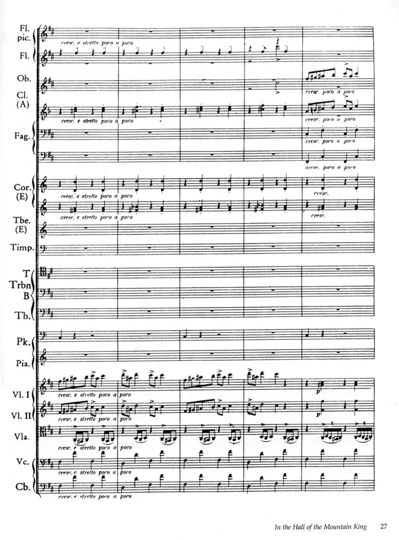 格里格培尔&middot;金特组曲No.1_Op.46总谱_一万首著名钢琴曲谱哈农贝多芬合集视频教学电子版高清无水印可打印_08名曲总谱合集