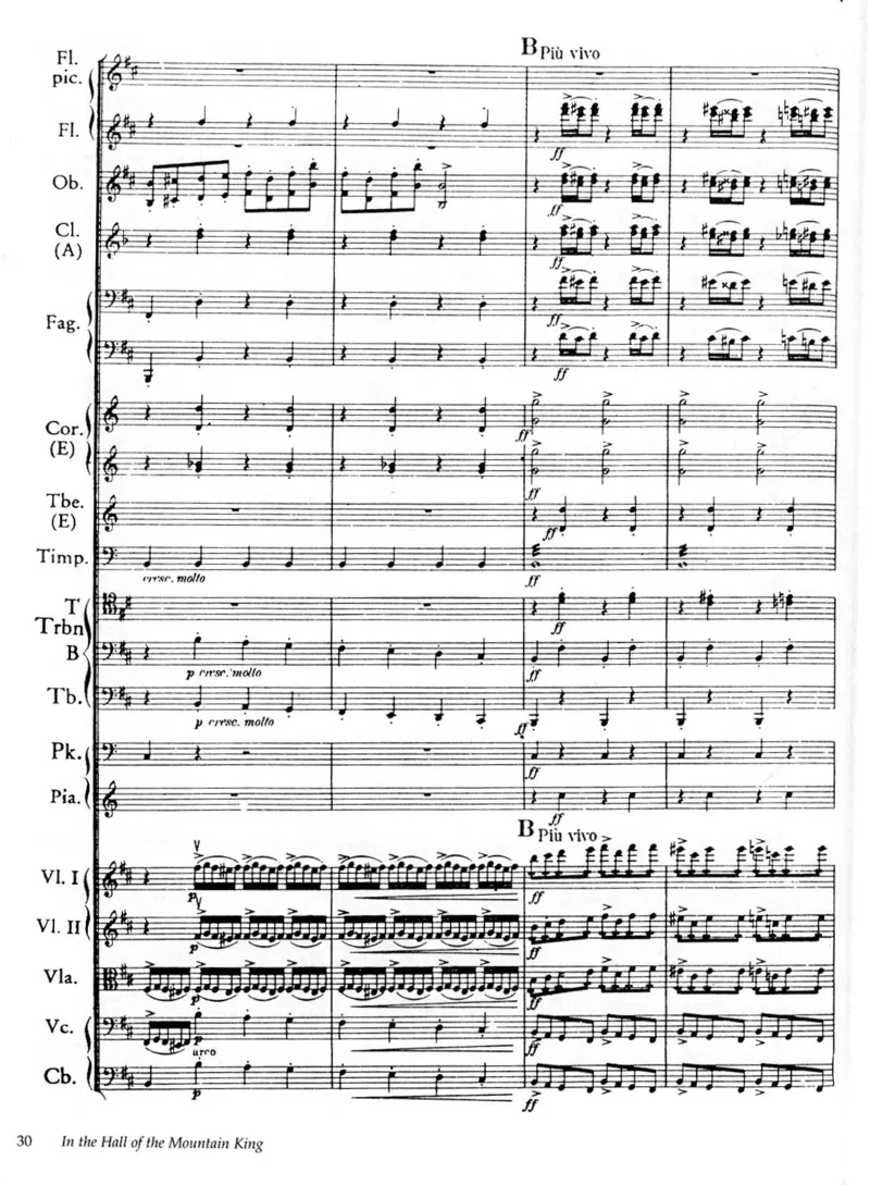 格里格培尔&middot;金特组曲No.1_Op.46总谱_一万首著名钢琴曲谱哈农贝多芬合集视频教学电子版高清无水印可打印_08名曲总谱合集