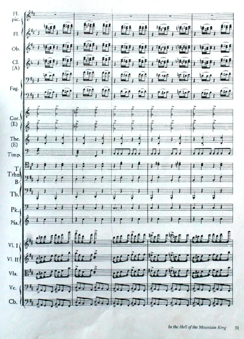 格里格培尔&middot;金特组曲No.1_Op.46总谱_一万首著名钢琴曲谱哈农贝多芬合集视频教学电子版高清无水印可打印_08名曲总谱合集